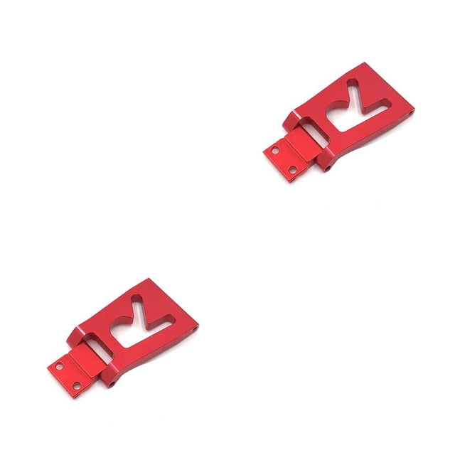 Placa trasera de metal Vogacara para WLtoys 124016 124018 1:12 RC coche Rojo 2piezas