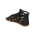 thumbnail image 3 of Qupid DH79 Women Leatherette Open Toe Hollow Out Lace Up Gladiator Sandal, 3 of 6