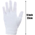 thumbnail image 2 of guante de algodón blanco, guante blanco, guantes de tela blanca, guantes de trabajo blancos, guantes hidratantes, guantes de inspección de joyas, guantes protectores blancos Ormromra QH-131, 2 of 7