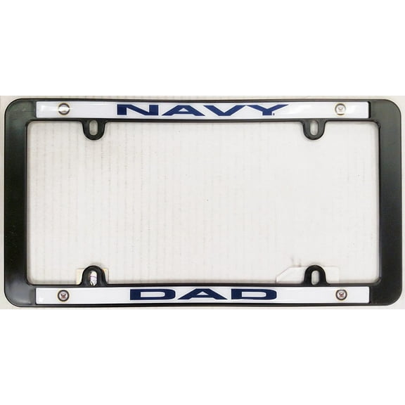 Navy DAD Black Plastic License Plate Frame Tag Cover United States Military