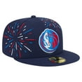 thumbnail image 3 of Men's-New Era  Navy Dallas Mavericks Americana Fireworks 59FIFTY Fitted Hat, 3 of 5