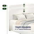 thumbnail image 5 of GDF Studio Liv Queen Size Boucle Upholstered Platform Bed with 4 Drawers Storage, Ivory, 5 of 9