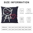 thumbnail image 5 of BANET  Beat of My Heart Pillowcase Set (Dark Blue) - Unique Gift , Anniversary, Engagement, Wedding, Valentines Day, Birthday, Christmas White, 5 of 5