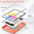 thumbnail image 4 of Mantto Case for iPad 10th Generation 10.9" 2022 Case, Multi angle Rotating Kickstand &Handle Rugged Shockproof Tablet Cover with Pencil Holder Silicone Full body Protection Cover, Livingcoral, 4 of 10
