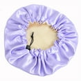 thumbnail image 1 of Satin Bonnet Children‘s Sleeping Cap Soft Night Adjustable Double Sleep Cap, 1 of 3