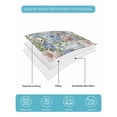 thumbnail image 4 of Quilt King Size Bedding Set, Blue Pink Spring Floral Reversible Summer Quilt 3 Pieces, Vintage Summer Botanical Lightweight Bedspreads Coverlets with 2 Pillow Shams for All Seasons, 4 of 5