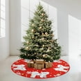 thumbnail image 4 of Christmas Tree Skirt Red Tree Skirts Bichon Frise Xmas Tree Skirt Tree Mat 48 Inch Dog Winter Christmas Decorations for Home, 4 of 6