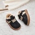 thumbnail image 5 of ZACPNCV Toddler Boys Girls Short Boots Kids Outdoor Waterproof Hiking Ankle Booties Non-Slip Baby Snow Boots Black, 5 of 8