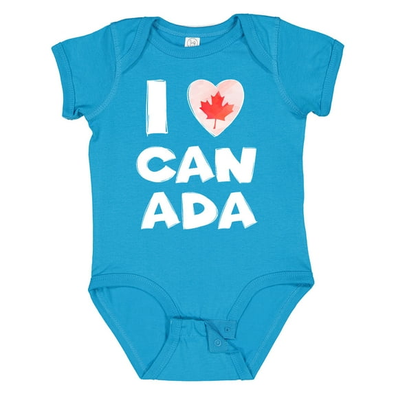 Inktastic I Love Canada Heart with Maple Leaf Boys or Girls Baby Bodysuit