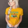 thumbnail image 2 of Autumn Blessings Shirt Pumpkins Hayrides Falling Leaves Shirt Women (Yellow, Small), 2 of 6