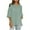 Green, variant on Womens Plus Size Tops Elbow-Length Dressy Blouses Crew Neck Side Slit Casual Loose Tunic Tops Summer Shirts S-2XL