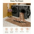 thumbnail image 2 of Area Rug 5x7 Rug Machine Washable Non-Slip Low Pile Print Pattern Western Rug for Living Room Bedroom Entryway  Series -Yellowbrown/Cream, 2 of 8