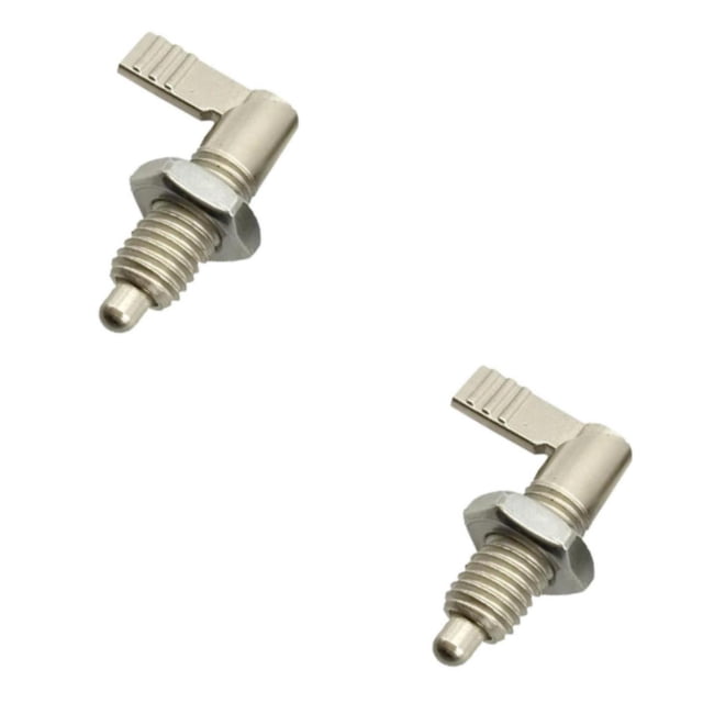 Wweixi 1x Indexing Plungers L Type Stainless Locking Bolts Thread Fine Silver M10-5 2Set