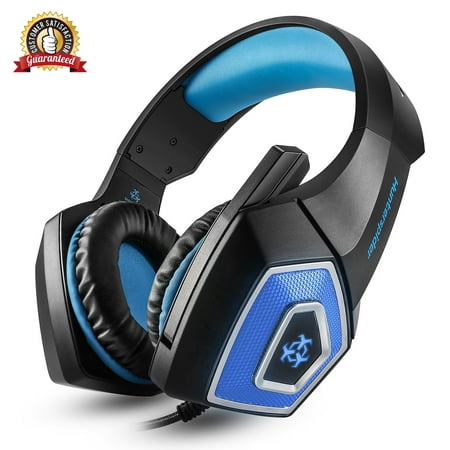 [Newest 2019 Upgraded] Gaming Headset Best for Xbox One, PS4, PC - 7.1 Best Surround Stereo Sound, Noise Cancelling Mic, 3.5mm Soft Breathing Over-Ear Game (Best Out Of Ear Headphones)