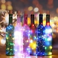 thumbnail image 3 of Cadena de luces LED para botellas, 2 m, 20 luces LED para botellas, luz LED para tapa de botella, decoración de alambre plateado flexible impermeable para fiestas, bodas (coloridos), 3 of 5
