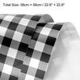 thumbnail image 2 of Uxcell Flower Wrapping Paper Waterproof Floral Wrap Plaid Black & White 22.8 x 22.8 inch Used for DIY Crafts Packaging 10Pcs, 2 of 6