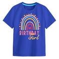 thumbnail image 4 of Povozer Girls Birthday Party T-Shirt Birthday Outfit for Toddler Girls(Blue,11-12Y), 4 of 4
