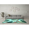 thumbnail image 3 of Ahgly Company Indoor Round Abstract Light Blue Modern Area Rugs, 6' Round, 3 of 4