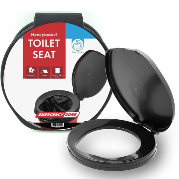 Honey Bucket Style Toilet Seat for 5 Gallon Bucket | Portable Toilet for Camping, Hiking, Boating, or Emergencies