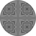 thumbnail image 1 of Ahgly Company Machine Washable Indoor Round Transitional Carbon Gray Area Rugs, 6' Round, 1 of 7