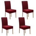 thumbnail image 1 of Fundas para sillas de comedor Yuarrent 2 unids/set elástico Vino rojo 4 piezas, 1 of 6
