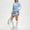 Light Blue, variant on Women's 2-Piece Tennis Outfit: Long Sleeve Zip Top & Pleated Skirts for Women Yellow XL