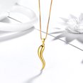 thumbnail image 6 of Hipunk 925 Sterling Silver 18K Gold Plated Italian Horn Necklace Cornicello Pendant Necklace Lucky Talisman Amulet Jewelry Women Men Gift, 6 of 11