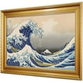 thumbnail image 2 of HFDF - The Great Wave off Kanagawa, Katsushika Hokusai Classic Art Reproductions. Giclee Canvas Prts Wall Art for Home Decor. Picture:, : 24x16inch Framed, 2 of 6