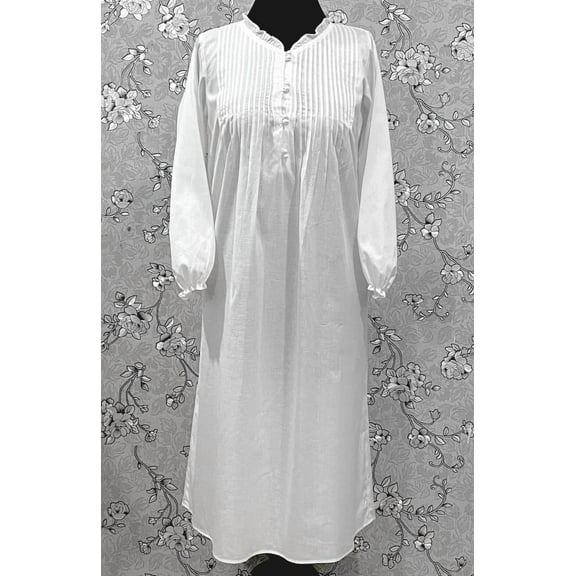 SoieRose Victorian 100% Cotton Nightgown with Pintuck Bodice – SR-1229