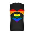 thumbnail image 4 of Penkiiy Men's 3D Rainbow Printed Tank Tops Sleeveless Summer Shirts Tie Dye Graphic T-Shirts Casual Workout Sports Tops M Black, 4 of 4