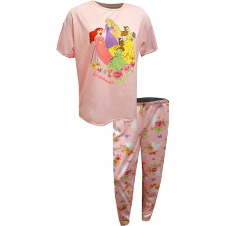 

Briefly Stated Women s Disney Princesses Ariel Tiana Belle Rapunzel Dreamer Pajama Set (Small)