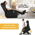 thumbnail image 3 of Dextrus Electric Power Lift Massage Heated Leather Sofa with Extended Footrest for Living Room, 3 of 5