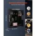 thumbnail image 2 of KFFKFF 3-Tier Hidden Wall Safe with Fingerprint Access, Password, Key, and Turning Knob, Durable Steel Construction with Adjustable Shelves and Key Holders for Secure Storage of Valuables, 2 of 9