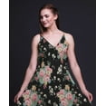 thumbnail image 5 of Bimba Robe Midi d'Été Imprimée à Fleurs pour Femmes Col en V Tenue de Vacances-Petite, 5 of 5
