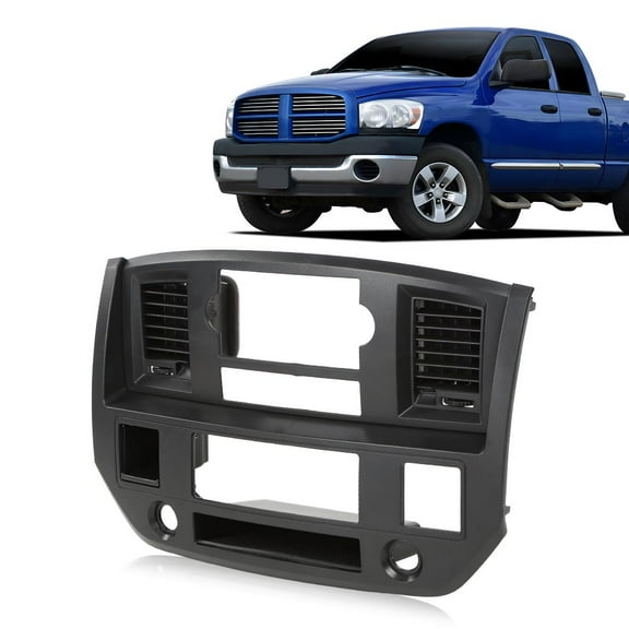 PIT66 Center Dashboard Climate Control Air Vent Bezel Panel Fit for Dodge Ram 1500 2500 3500 Truck 2006-2008 Black