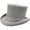 Grey, variant on Classic Wool Top Hat, Vintage Formal Tall Hat for Stage Events and Special Occasions