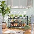thumbnail image 5 of SUFAUY 3-Tier 33" Wide Shoes Rack Stackable, Metal Mesh, Black, 5 of 8