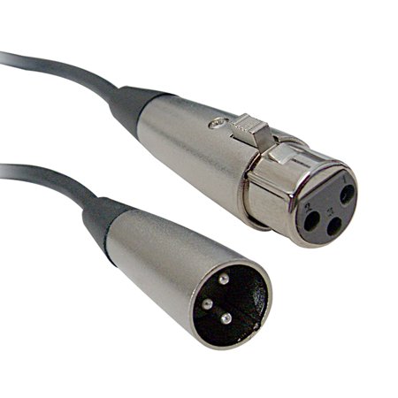 XLR Audio Extension Cable, XLR Male to XLR Female, 10 foot