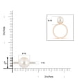 thumbnail image 4 of Angara Classic Freshwater Cultured Pearl & Diamond Solitaire Ring in 14K Rose Gold for Women | June Birthstone Jewelry for Her, 4 of 7