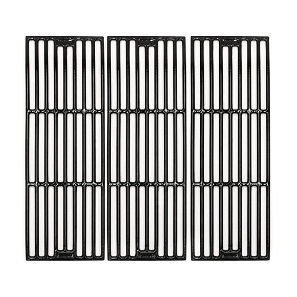 Hongso PCE051 Porcelain Coated Cast Iron Grill Cooking Grates Replacement for Chargriller Gas Grill Models 2121, 2123, 2222, 2828, 3001, 3030, 3725, 4000, 5050, 5252, 5650,9020. Sold as a Set of 3