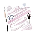 thumbnail image 4 of Juego de reglas de costura métricas transparentes para manualidades, costura, patrones curvos, medición, principiantes, bricolaje, costura, patrones, 4 of 9