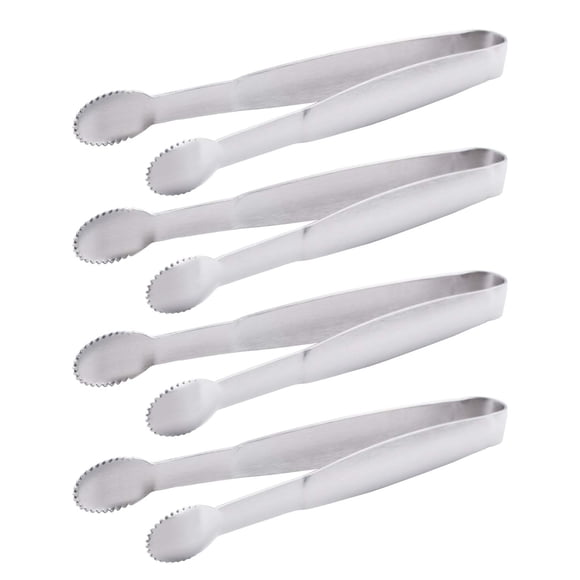 HINMAY Mini pinzas para servir pinzas pequeñas para aperitivos de acero inoxidable de 5 pulgadas, juego de 4