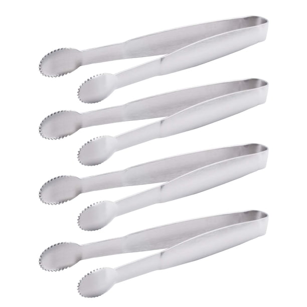 HINMAY Mini pinzas para servir pinzas pequeñas para aperitivos de acero inoxidable de 5 pulgadas, juego de 4