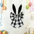 thumbnail image 4 of Cadancy Easter Decorations Bunny Ear Bows Plaid Front Door Hanging Ornaments Spring Home Decor Indoor Outdoor Wall Fireplace Mantel Easter Decoration(16x8 Inch), 4 of 6