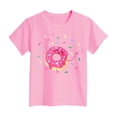 thumbnail image 3 of Grblisyd Girls T Shirt Kids Summer Donut Print Short Sleeve Tops Casual Crewneck Tees 10-12 Years, 3 of 5