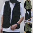 thumbnail image 2 of Multi Pockets Buckles Closure Tooling Vest Sleeveless Outdoor Cargo Waistcoat, 2 of 5