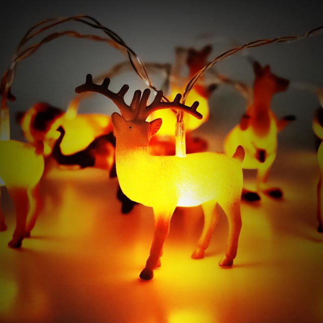 Cadena de luces de animales 10 LED Luces de cadena de animales pequeños Decoración de habitación de niños para luces de cadena de interior de habitación de niños Jadeshay A