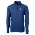 thumbnail image 2 of Men's Cutter & Buck  Blue Frisco RoughRiders Adapt Eco Knit Stretch Recycled Big & Tall Quarter-Zip Pullover Top, 2 of 3
