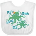 thumbnail image 3 of Inktastic My Aunt Loves Me Octopus Boys or Girls Baby Bib, 3 of 4