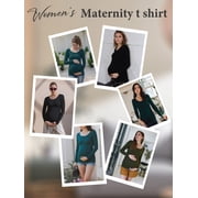 Long Sleeve Pregnancy Shirts Tops Maternity Clothes for Women 3-Pack